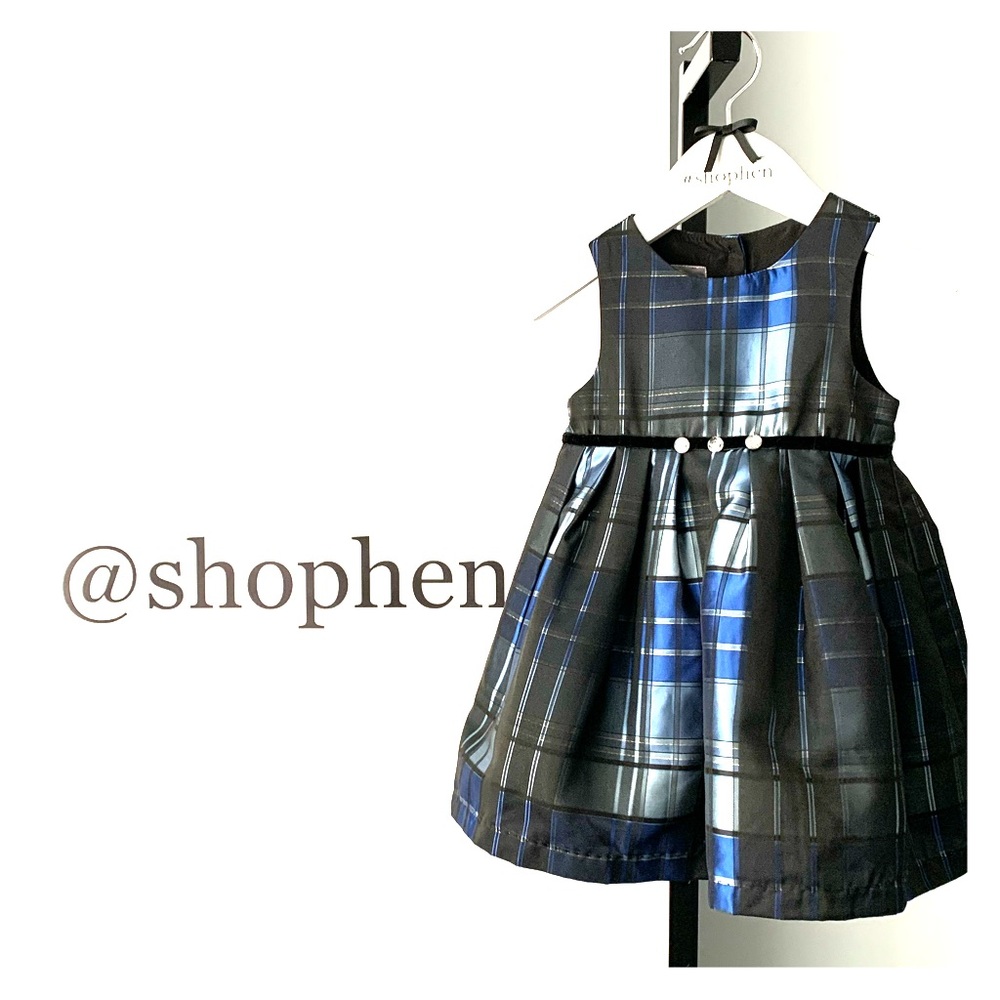 Pippa&Julie plaid sparkle dress sz/18m